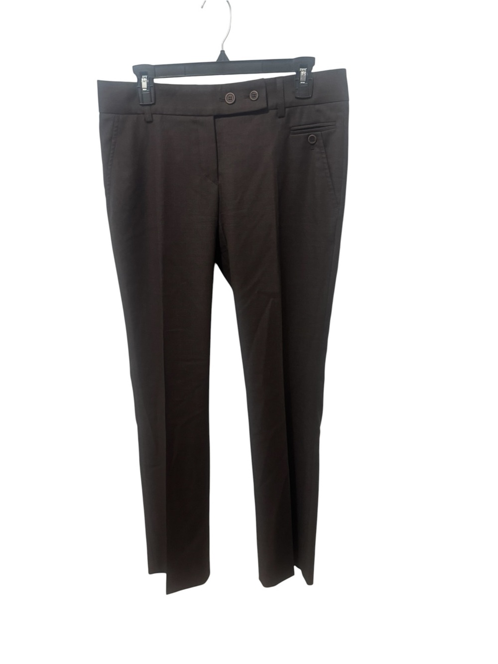 Brunello Cucinelli Virgin Wool Brown Dress Pants Size 8